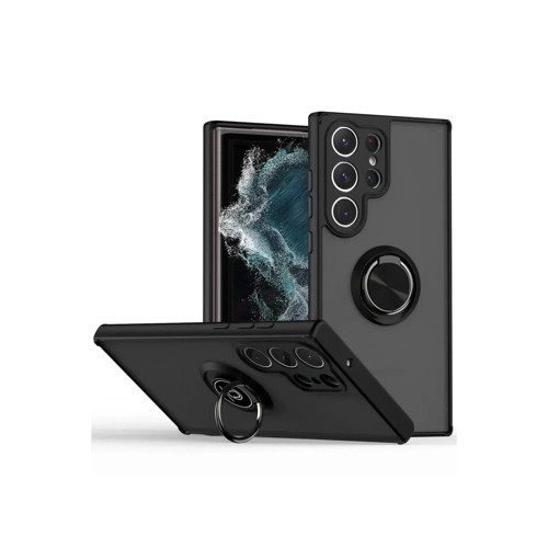 Galaxy S25 Ultra Kılıf Montreal Yüzüklü Kapak - Siyah