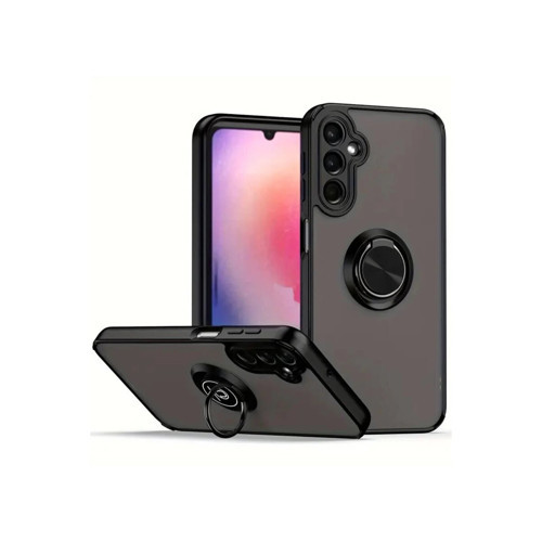 Galaxy S25 Kılıf Montreal Yüzüklü Kapak - Siyah