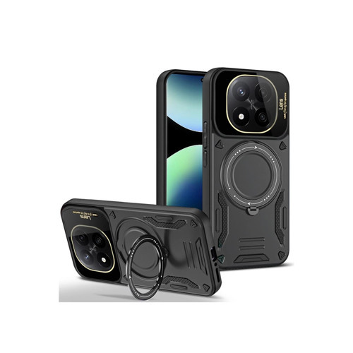 Note 14 Pro 5G Kılıf Joy Lens Standlı Kapak - Siyah