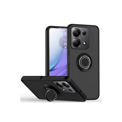 Note 13 Pro 5G Kılıf Montreal Yüzüklü Kapak - Siyah