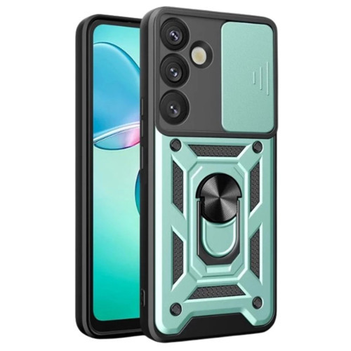 Galaxy S25 Plus Kılıf Pars Lens Yüzüklü - Yeşil