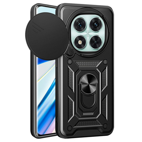 Note 14 Pro 5G Kılıf Pars Lens Yüzüklü - Siyah