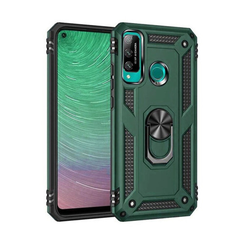 Huawei P40 Lite E Kılıf Sofya Yüzüklü Kapak - Yeşil
