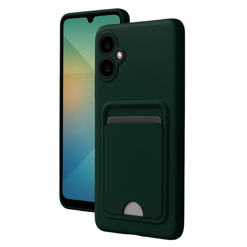 Galaxy A06 Kılıf Kelvin Kartvizitli - Koyu Yeşil