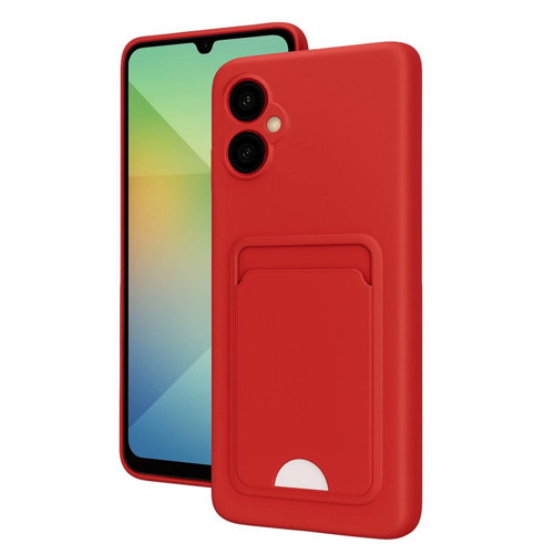 Galaxy A06 Kılıf Kelvin Kartvizitli - Kırmızı