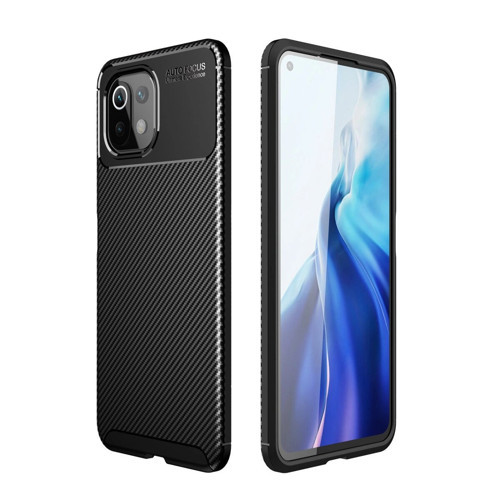 Mi 11 Lite Kılıf Auto Fus Karbon Kapak - Siyah