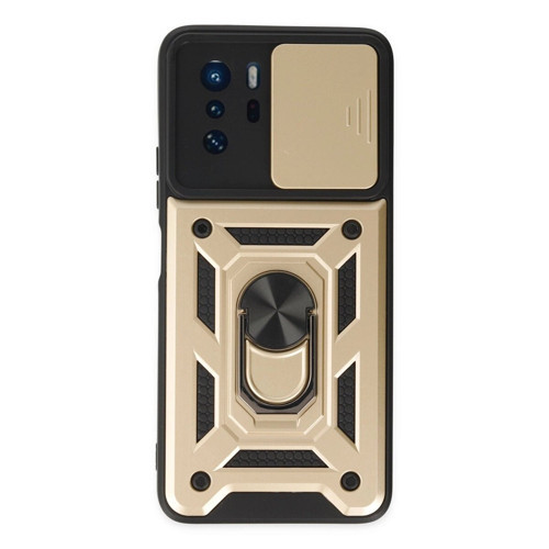Po X3 Gt Kılıf Pars Lens Yüzüklü - Gold