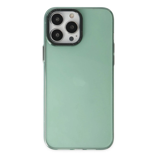 İphone 14 Pro Kılıf Anka Pc Sert Metal Kapak - Yeşil