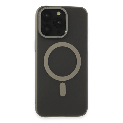 İphone 15 Pro Max Kılıf Lodos Magneticsafe Mat Kapak - Titan Gri