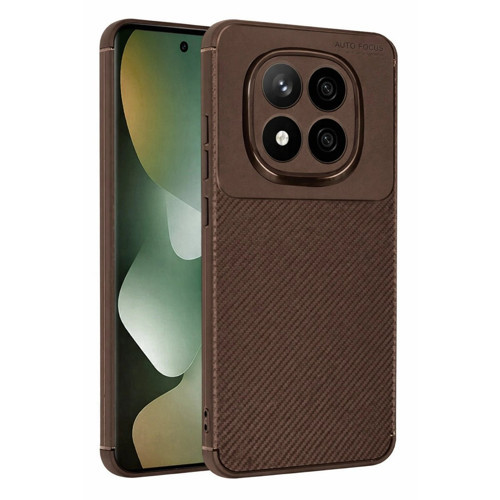 Note 15 Pro 5G Auto Fus Karbon Kapak - Kahverengi