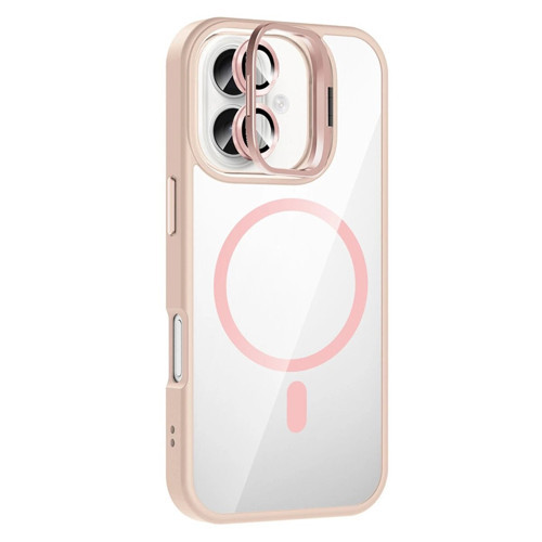 Joko İphone 16 Plus Remim Lensli Magsafe Standlı Kapak - Pembe
