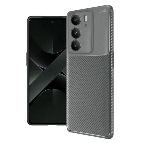 Realme C75 4G Auto Fus Karbon Kapak - Gri