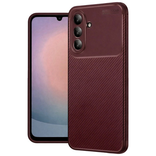 Galaxy A26 Kılıf Auto Fus Karbon Kapak - Bordo