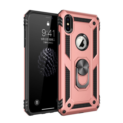 İphone X Kılıf Sofya Yüzüklü Kapak - Rose