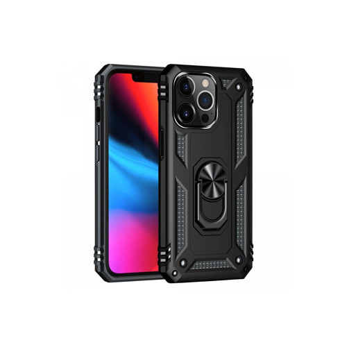 İphone 13 Pro Max Kılıf Sofya Yüzüklü Kapak - Siyah
