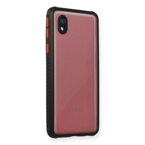Galaxy A01 Core Kılıf Miami Şeffaf - Siyah