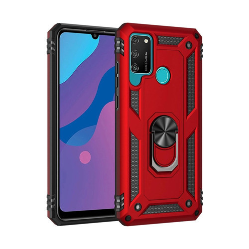 Huawei Y6P Kılıf Sofya Yüzüklü Kapak - Kırmızı