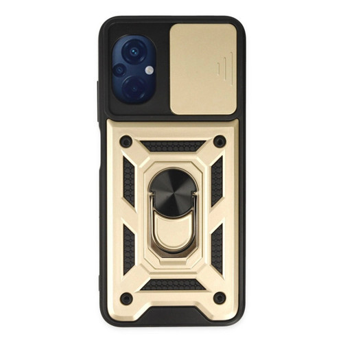 Po M5 Kılıf Pars Lens Yüzüklü - Gold