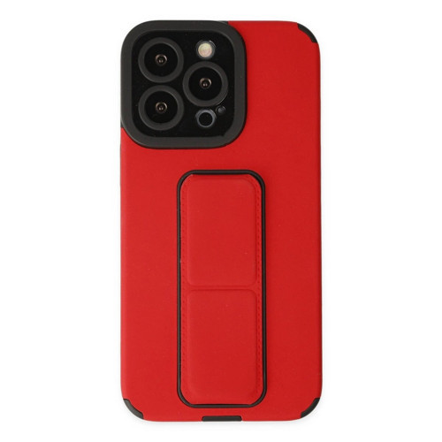 İphone 13 Pro Kılıf Mega Standlı - Kırmızı