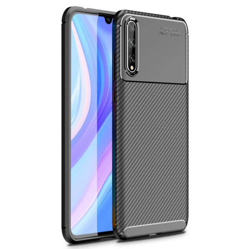 Huawei P Smart S Kılıf Auto Fus Karbon Kapak - Siyah