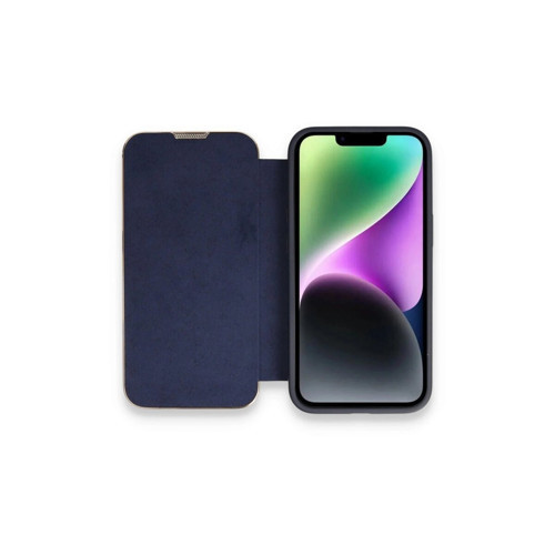 İphone 14 Pro Max Kılıf Dolpin Kapaklı - Lacivert