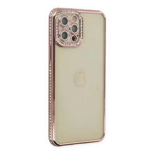 İphone 12 Pro Kılıf Joke Taşlı - Pembe