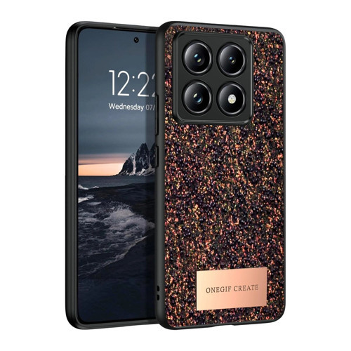 Onegif Mi 14T Pro Bright Simli Kapak - Derin Mor