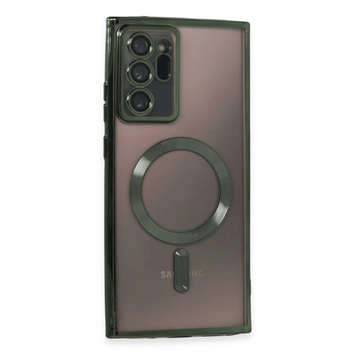 Galaxy Note 20 Ultra Kılıf Kross Magneticsafe Kapak - Koyu Yeşil