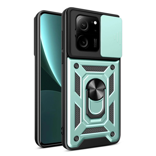 Mi 13T Pro Kılıf Pars Lens Yüzüklü - Yeşil