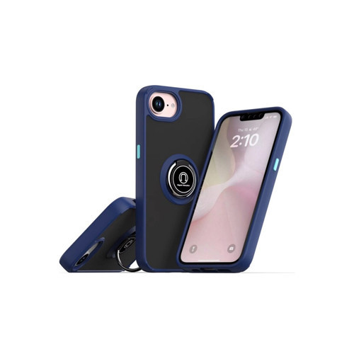 İphone 16E Kılıf Montreal Yüzüklü Kapak - Lacivert