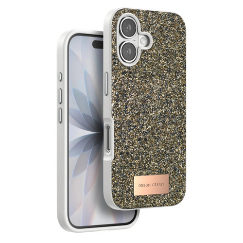 Onegif İphone 17 Bright Simli Kapak - Çöl Titanyum