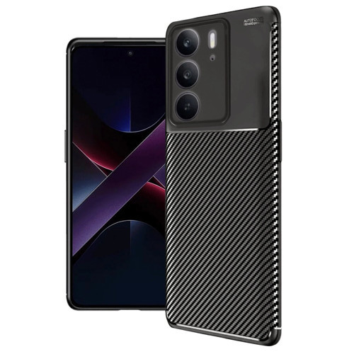 Realme C75 4G Auto Fus Karbon Kapak - Siyah