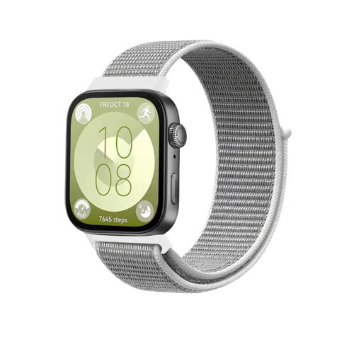 Huawei Fit 4 Hasırlı Cırtcırtlı Kordon - Beyaz