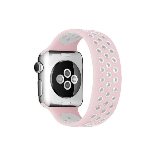 Watch 38mm Ayarlı Delikli Kordon - Pembe-beyaz