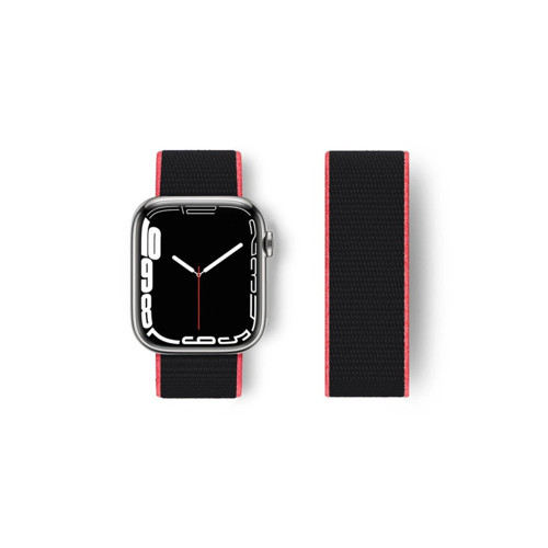 Watch 38mm Hasırlı Cırtcırtlı Kordon - Pembe-siyah