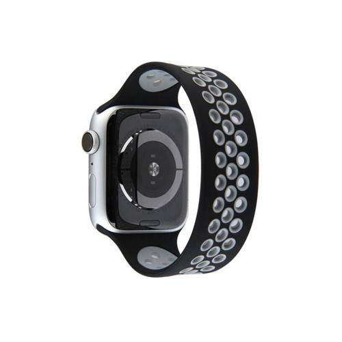 Watch 38mm Ayarlı Delikli Kordon - Siyah-gri