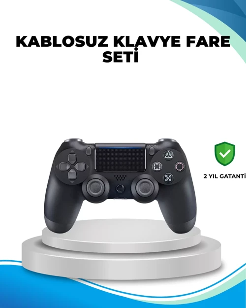 ieg™ Kablosuz PS4 Oyun Kolu Çift Motor Titreşimli Uzun Bataryalı