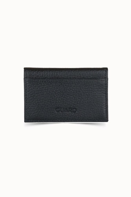 Siyah Hakiki Deri Mini Boy Kredi Kartlık - GRD260404WT601