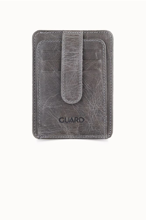 Dikey Crazy Gri Deri Kartlık - GRD260404WT1470