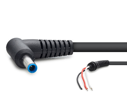 HDX5554 Laptop DC Jack Kablosu 4.5x3.0 mm L Tip 3 İletkenli 1.2 m - Siyah