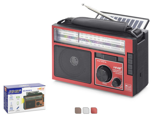 NS9952BTS Bluetooth Nostaljik FM Radyo TWS USB TF AUX Solar Şarjlı Taşınabilir Hoparlör