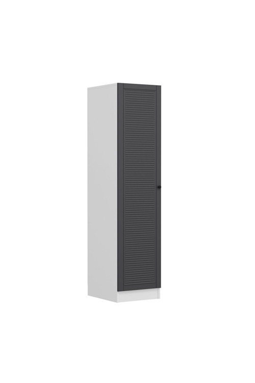 Kale 1 Kapaklı Dolap Mebran Panjur 210Cm - Beyaz/Antrasit - Raflı
