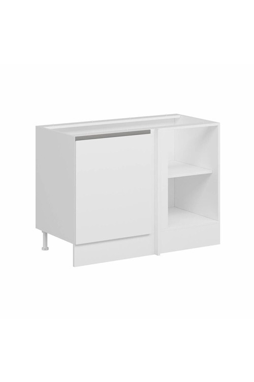 Mutfak Modül Hg_J Alt 1K1R 120Cm Köşe Dolap Beyaz Beyaz Mdf