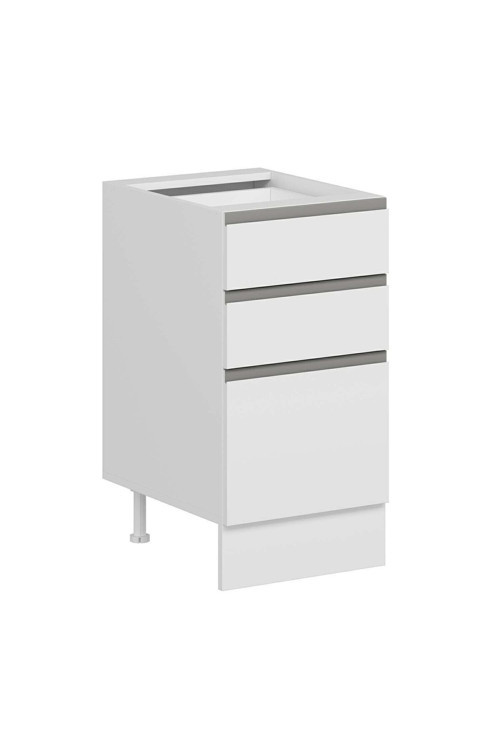 Mutfak Modül Hg_J Alt 3Ç1B2K Nray 45Cm Dolap Beyaz Beyaz Mdf