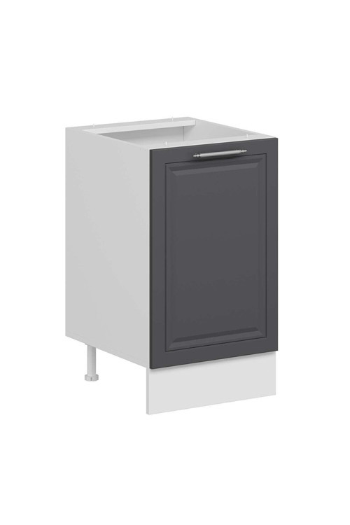 Mutfak Modül Mbr_C Alt 1K1R 50Cm Dolap Beyaz Antrasit Mdf