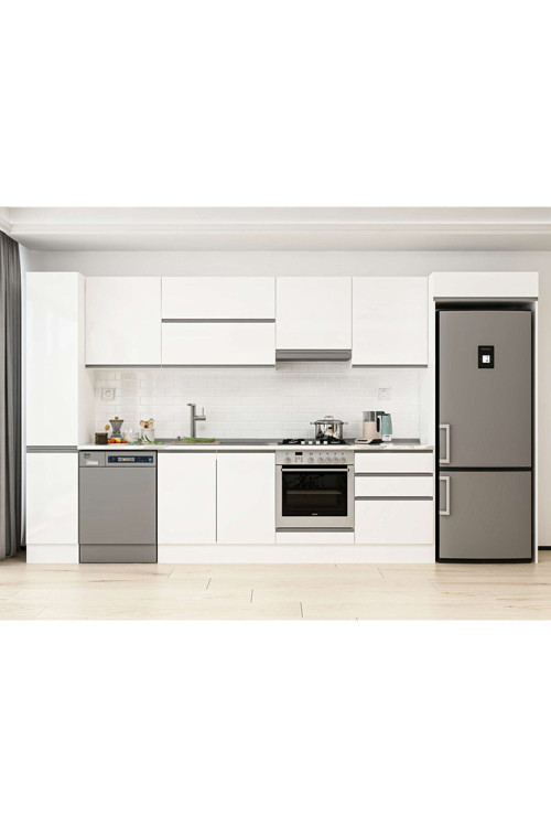390X222 Cm High Gloss Mutfak Dolabı Mbb-E90B40S60-1 High Gloss | Beyaz - Suntalam