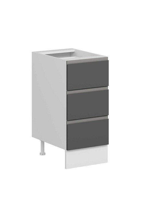 Mutfak Modül Hg_J Alt 3Ç Nray 40Cm Dolap Beyaz Antrasit Mdf