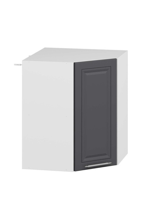 Mutfak Modül Mbr_C Üst 1Dk1R 60-H72Cm Köşe Dolap Beyaz Antrasit Mdf