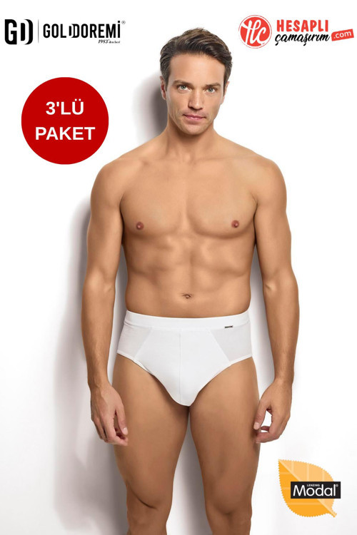 Erkek Premium Modal Pamuklu Çok Rahat İz Yapmayan Lastik 3'lü Kutulu Slip Külot