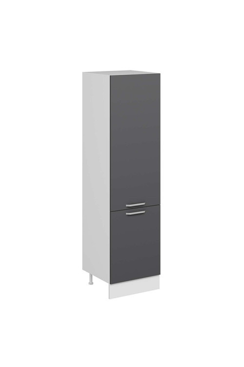 Mutfak Modül Duz 60-H222Cm Boy Dolabı Beyaz Antrasit Suntalam
